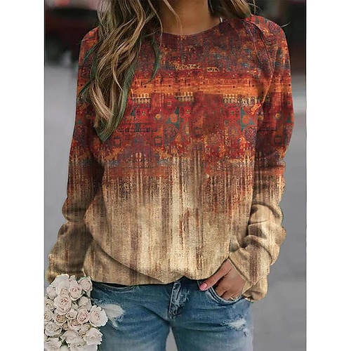 

Women's Hoodie Sweatshirt Casual Green Blue Yellow Dailywear Round Neck Long Sleeve S M L XL 2XL