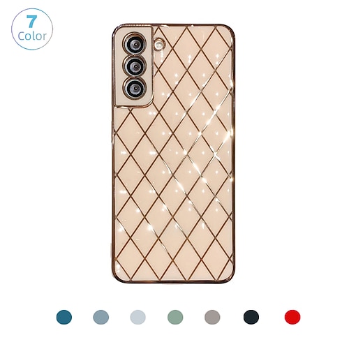 

Phone Case For Samsung Galaxy Back Cover A53 A33 S22 S22 Plus S22 Ultra S21 Ultra Plus S21 A72 A52 Note 20 Ultra Plating Full Body Protective Four Corners Drop Resistance Geometric Pattern TPU