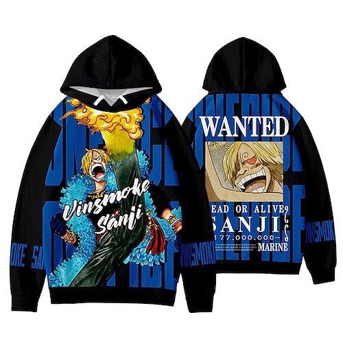 

Inspired by One Piece Film: Red Sanji Hoodie Cartoon 100% Polyester Anime Graphic Hoodie For Men's / Women's / Couple's
