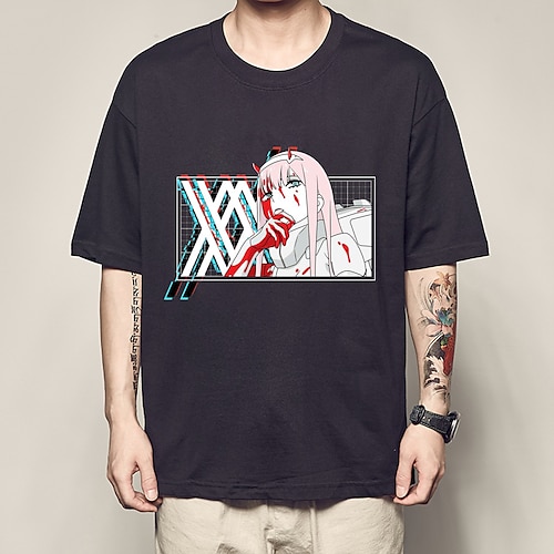 

Inspired by Darling in the Franxx 02 Zero Two T-shirt Cartoon Manga Anime Classic Street Style T-shirt For Men's Women's Unisex Adults' Hot Stamping 100% Polyester