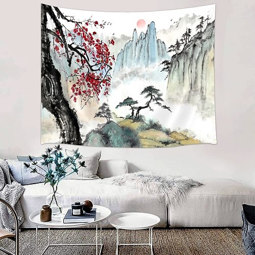 

Landscape Wall Tapestry Art Decor Blanket Curtain Hanging Home Bedroom Living Room Decoration Nature Landscape Garden Pathway Plant Floral Flower