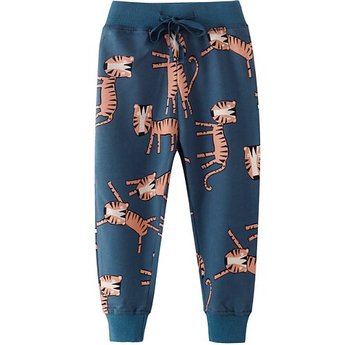 

Kids Unisex Pants Animal Active Daily Cotton 2-8 Years Winter Light Blue