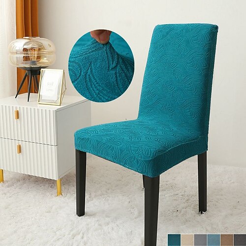 

Stool Chair Cover Solid Color / Floral Jacquard Polyester Slipcovers