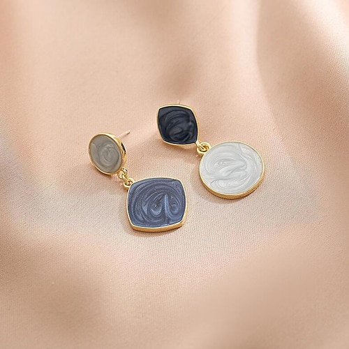 

1 Pair Hoop Earrings For Women's Birthday Street Gift Steel Drop Fashion