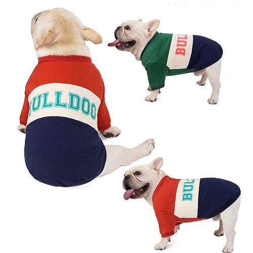 

Bulldog Clothes Bulldog Cotton Coat Pet Clothes Autumn And Winter Dog Clothes Winter Bulldog Contrast Sweater