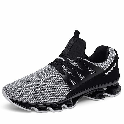 

Hombre Zapatillas de deporte Casual Clásico Exterior Diario Malla Tela Elástica Negro Rojo Gris Otoño Primavera