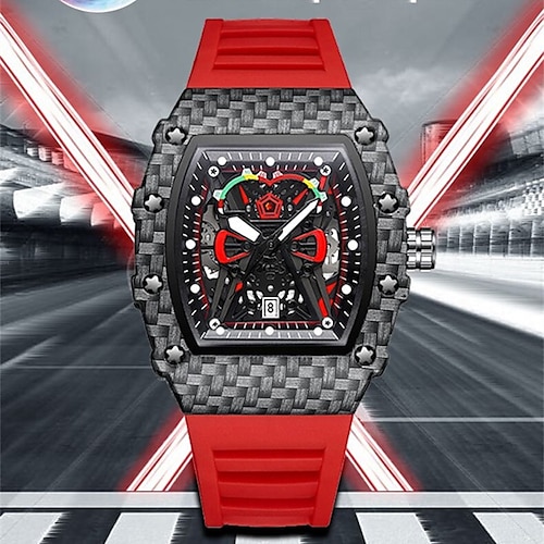 

New 2104 Kingston brand barrel-shaped large dial watch luminous calendar trend fashion waterproof quartz men's watch