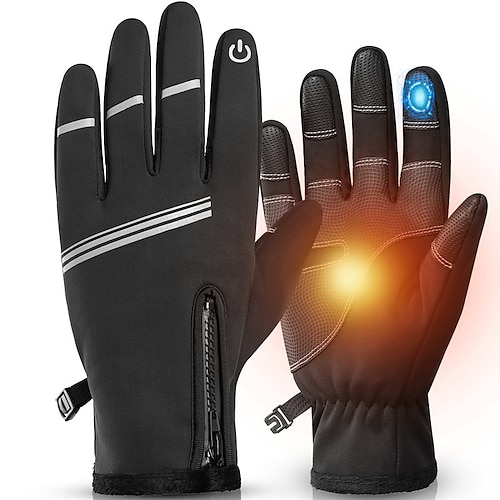 

WEST BIKING Winter Gloves Bike Gloves Cycling Gloves Touch Gloves Winter Full Finger Gloves Reflective Windproof Rain Waterproof Warm Sports Gloves Mountain Bike MTB Outdoor Exercise Cycling / Bike