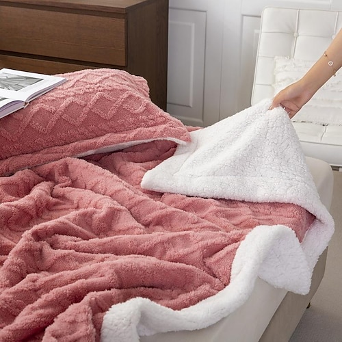 CozyLux Sherpa Fleece Blanket Twin Size Grey 60 x 80 Soft Fuzzy  Reversible Throws Cozy Warm Thick Plush Blankets Luxury Microfiber Winter  Bed
