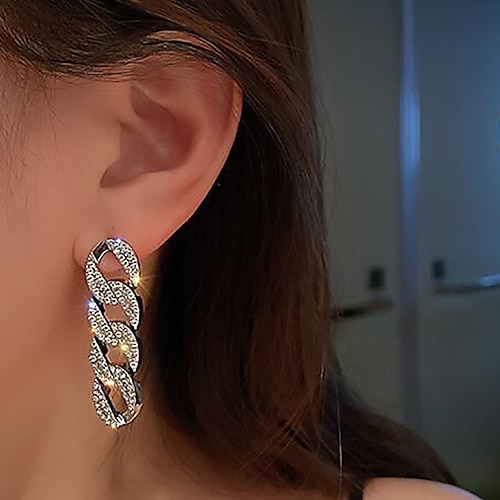 

1 Pair Hoop Earrings For Women's Gift Formal Date Alloy Drop