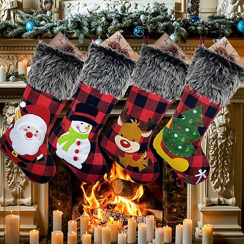 

cross-border hot sale christmas socks gift bags christmas decoration supplies christmas socks christmas pendants gift bags