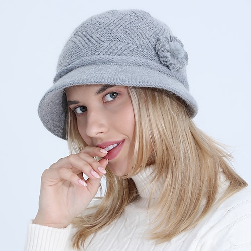 

Women's Slouchy Beanie Hat Outdoor Daily Holiday Solid / Plain Color Knitting Casual Casual / Daily 1 pcs