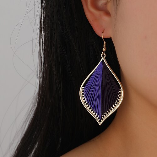 

1 Pair Drop Earrings Earrings For Women's Gift Daily Festival Alloy Geometrical Fashion Birthday Weave