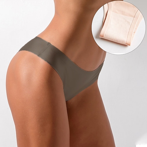 Women's Invisible Seamless Underwear Ice Silk Yoga Half Back