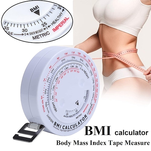 

BMI Body Mass Index Retractable Tape 60inch / 150cm Measure BMI Calculator Diet Weight Loss Tape Measures Tools