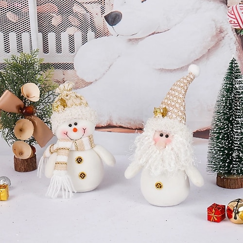 

Navidad Natal Gift Snowman Doll Cloth Ornament Merry Christmas Decoration For Home 2022 Xmas Pendent New Year 2023