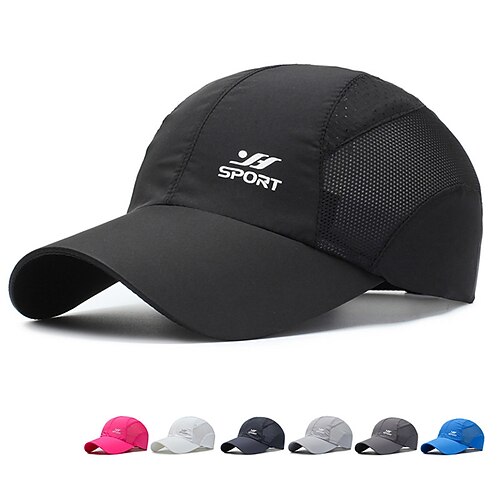 

Baseball Cap Running Cap Running Hat Men's Cap Running Cap Letter Adjustable UV Sun Protection Breathable for Fishing Baseball Running Spring Summer White Black Grey / Quick Dry