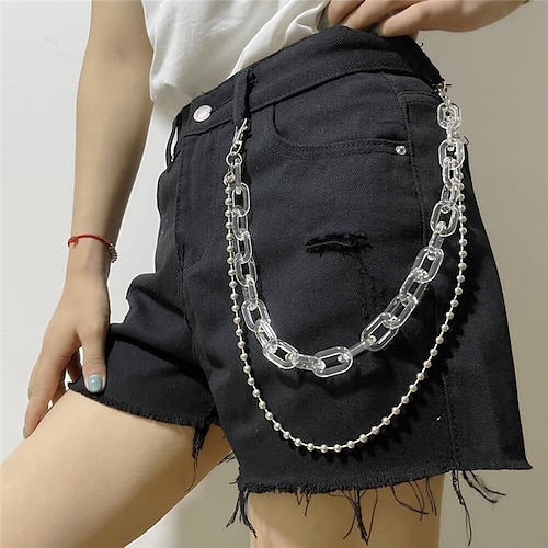 

Women's Pants Chain Wallet Chain Pocket Chain Plastic Buckle Free Plain Casual Classic Gift Daily Clear