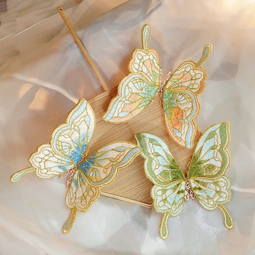 

Kids Girls' Sweet Party / Daily Butterfly Animal Butterly Style Hair Accessories Green / Blue / Purple