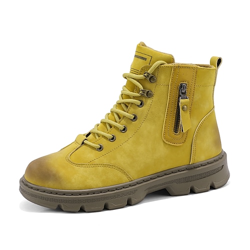 

Men's Boots Casual Classic Daily PU Green Yellow Winter