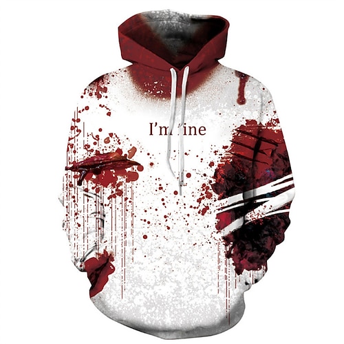 

Men's Unisex Pullover Hoodie Sweatshirt Hooded Letter Graphic Prints Print Daily Sports 3D Print Streetwear Designer Casual Clothing Apparel Hoodies Sweatshirts Long Sleeve White