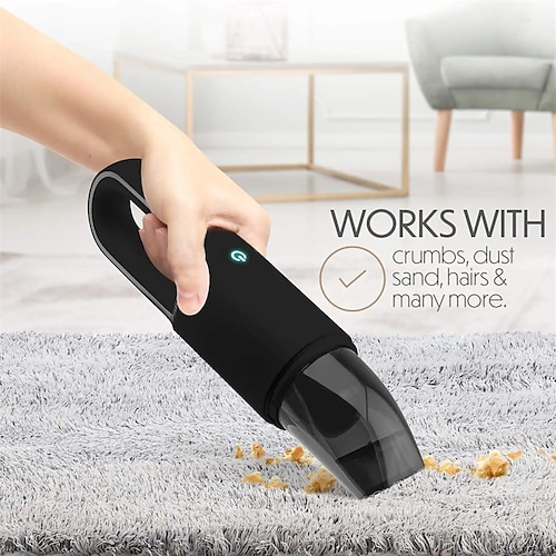 

Portable Handheld Vacuum Handheld Cordless Cleaner for Dust Pet Hair Dirt Home Car Interior Lightweight Easy to Use Compact Design Battery Rechargeable with USB-C Cable