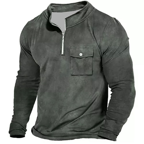 

Men's Unisex Zip Up Sweatshirt Pullover Graphic Prints Zipper Pocket Print Daily Sports 3D Print Designer Casual Big and Tall Clothing Apparel Hoodies Sweatshirts Long Sleeve Dark Gray