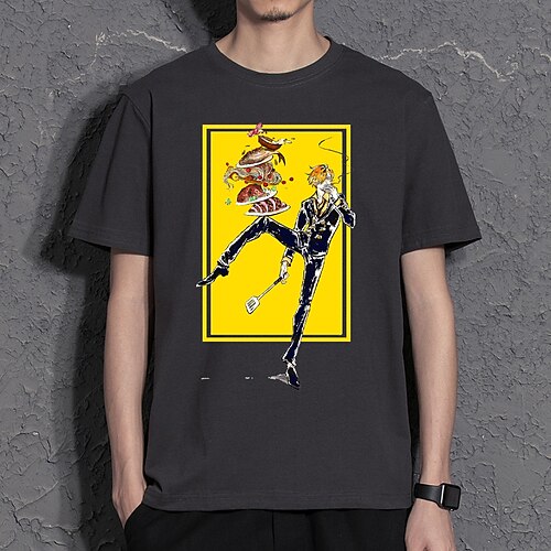 

Inspired by One Piece Sanji T-shirt Cartoon Manga Anime Classic Street Style T-shirt For Men's Women's Unisex Adults' Hot Stamping 100% Polyester