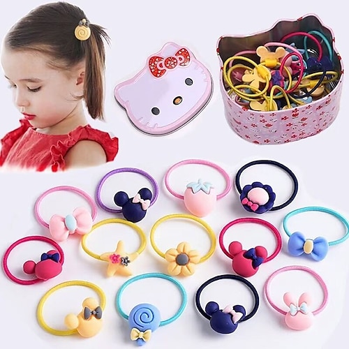 

30pcs Kids Girls' Sweet Daily Solid Colored Polyester Hair Accessories Colorful / Black One-Size