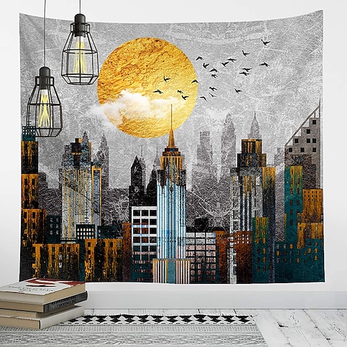 

Landscape Wall Tapestry Art Deco Blanket Curtain Picnic Table Cloth Hanging Home Bedroom Living Room Dormitory Decoration Polyester Fiber for Bedroom Living Room