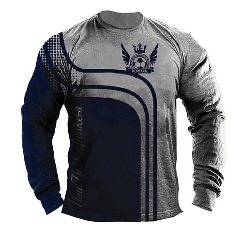

Men's Unisex Sweatshirt Pullover Color Block Football Graphic Prints Print Daily Sports Holiday 3D Print Streetwear Designer Casual Clothing Apparel Hoodies Sweatshirts Long Sleeve Navy Blue