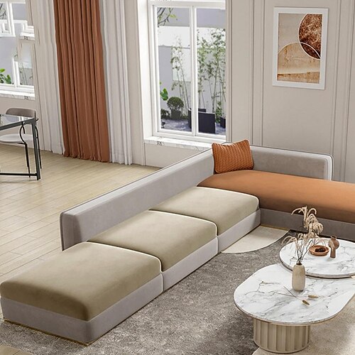 

Velvet Sofa Slipcover Stretch Couch Covers for Cushion Couch Thick Soft Sofa Cover Washable Furniture Protector, Couch Covers for Dogs, Form Fit Couch Slipcover