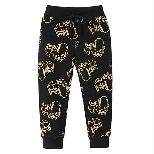 

Niños Chico Pantalones Graphic Activo Correa Casual Algodón 2-8 años Invierno Negro