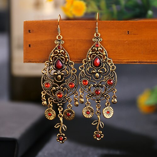 

Femme Boucles d'oreille Rétro Vintage Extérieur Géométrie Boucle d'oreille