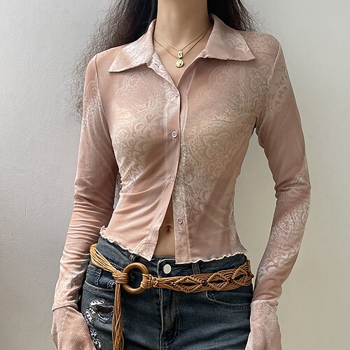 

Spicy Girls Punk & Gothic Y2K Year 2000 Blouse / Shirt Masquerade Women's Japanese Cosplay Costumes Brown / Blouses