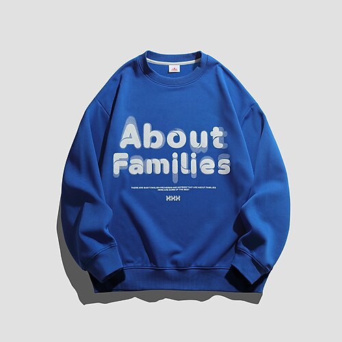 

Men's Unisex Sweatshirt Pullover Letter Graphic Prints Print Daily Sports Holiday 3D Print Casual Hip Hop Big and Tall Hoodies Sweatshirts Long Sleeve Green White