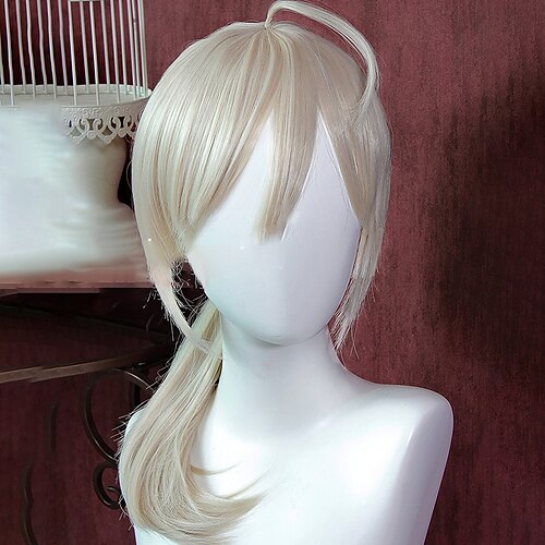 

Synthetic Wig M200 Girls Frontline Straight With Bangs Wig Medium Length Light golden Synthetic Hair Women's Soft Easy to Carry Fashion Blonde