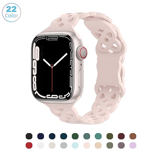 

1PC Smart Watch Band Compatible with Apple iWatch 38/40/41mm 42/44/45/49mm Silicone Waterproof Adjustable Breathable Sport Band for iWatch Smartwatch Strap Wristband for Series 8 7 6 5 4 3 2 1 SE