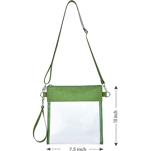 

Clear Bag Crossbody Purse Bag Stadium Approved Clear Tote Bag with Adjustable Shoulder Strap