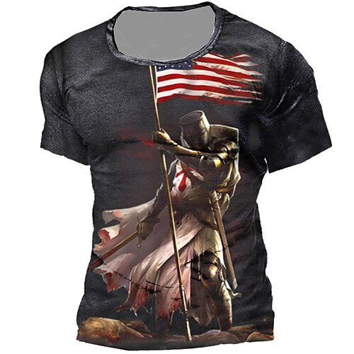 

Men's Unisex T shirt Tee Graphic Prints Human Crew Neck Gray Short Sleeve 3D Print Outdoor Street Print Tops Vintage Sports Designer Casual / Summer / Summer