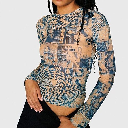 

Spicy Girls Punk & Gothic Y2K Year 2000 T-shirt Women's Japanese Cosplay Costumes Blue
