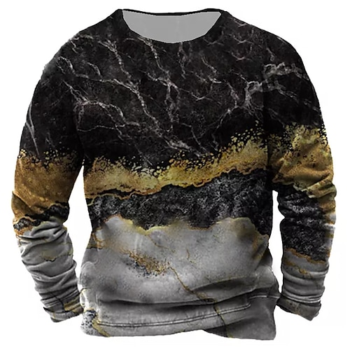 

Men's Unisex Sweatshirt Pullover Green Blue Pink Yellow Gray Crew Neck Graphic Prints Crack Print Daily Sports Holiday 3D Print Streetwear Designer Casual Spring & Fall Clothing Apparel Hoodies