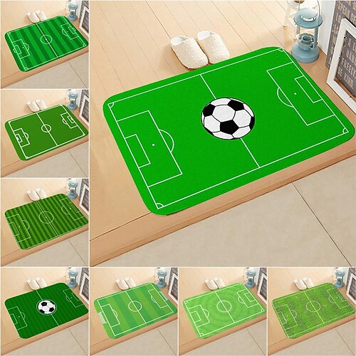 

World Cup Dacron Super Absorbent Toilet Door Quick-Drying Foot Mat Entry Door Mat Christmas Decor Non-Slip Mat