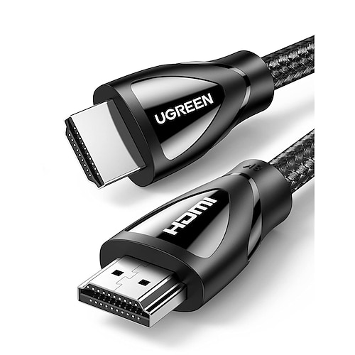 

UGREEN 8K HDMI Cable 2.1 48Gbps Super High Speed Braided 8K@60Hz 4K@120Hz eARC HDR10 HDCP 2.2&2.3 Compatible with PS5/Xbox Series X/Roku TV/HDTV/Blu-ray