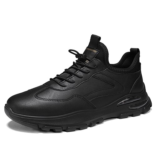 

Men's Oxfords Sporty Look Comfort Shoes Sporty Casual Outdoor Daily Walking Shoes PU Booties / Ankle Boots Almond Black Fall Spring