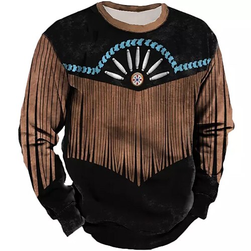 

Men's Unisex Sweatshirt Pullover Green Blue Purple Brown Gray Crew Neck Graphic Prints Print Daily Sports Holiday 3D Print Boho Streetwear Designer Spring & Fall Clothing Apparel Hoodies Sweatshirts