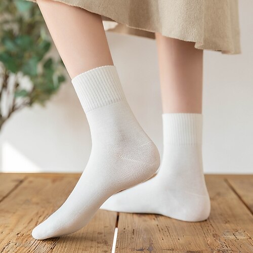 

Women's Crew Socks Cotton Basic Casual 3 Pairs