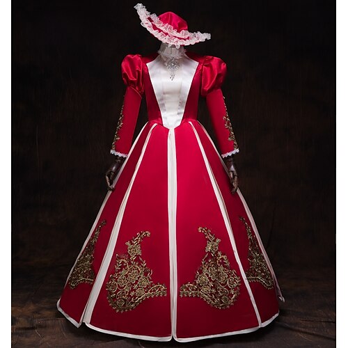 

Princess Shakespeare Gothic Rococo Vintage Inspired Medieval Dress Party Costume Masquerade Women's Costume Vintage Cosplay Party Christmas Stage 3/4-Length Sleeve Ball Gown Dress Christmas