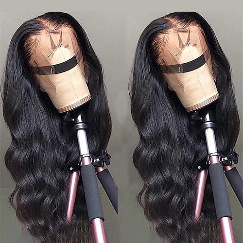 

Synthetic Lace Front Wigs Lace Frontal Human Hair Wig 180% Density Invisible Body Wavy Lace Frontal Wig for Black Women