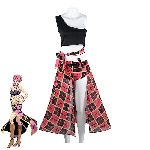 

Inspired by JoJo's Bizarre Adventure Trish Una Anime Cosplay Costumes Japanese Cosplay Suits Top Skirt Briefs For Women's